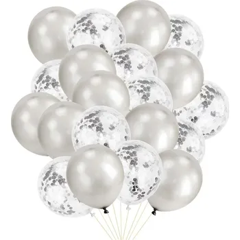 Balónek NAROZENINOVÉ BALÓNKY SADA S KONFETAMI ZLATÉ