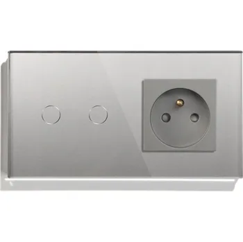 vypínač Dvojitý dotykový vypínač BSEED stříbrný BSG0000