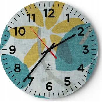 Hodiny Kuchyňské nástěnné hodiny 30x30 Boho Moderní Skleněné hodiny do obýváku Tiché