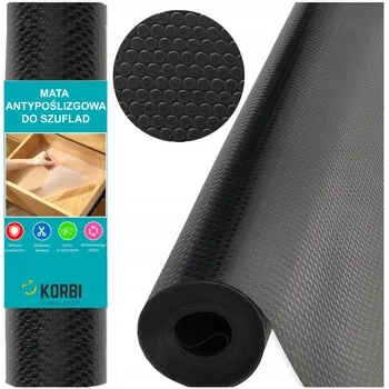 Rohožka PROSTISKLUZOVÁ PODLOŽKA Ochranná rohož do zásuvek a skříněk, role 500x50 cm, černá