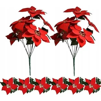 Vánoční dekorace Vánoční Vánoční Hvězda Umělé květy červené vánoční dekorace