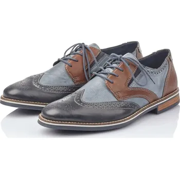 Pánské polobotky Pánské polobotky 13520 RIEKER modrá Barva: blau/kombi, Velikost: 42