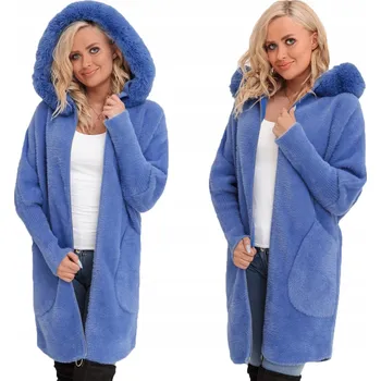 Dámský kabát Soprato dámský kabát oversize S KAPUCÍ S KOŽÍŠKEM přechodný univerzální