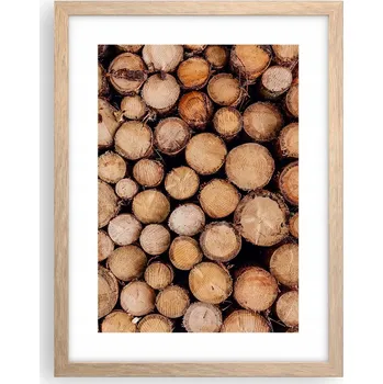 Obraz Obraz plakát v rámu světlý dub do obýváku 30x40 dřevo plakáty na zeď