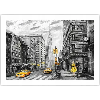 Obraz Plakát bez rámu do obýváku ložnice 70x50 město moderní módní obraz