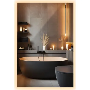 Zrcadlo Podsvícené závěsné Zrcadlo 60x40 cm do ložnice a šatny na zeď