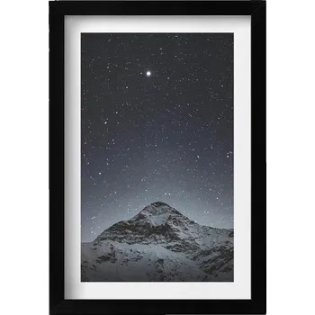 Obraz Elegantní obraz do obýváku v černém rámu Hvězdná noc 20x30 cm