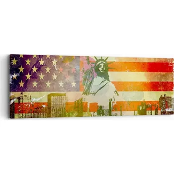 Obraz Obraz na plátně do obýváku ložnice 90x30 New York foto obrazy na zeď