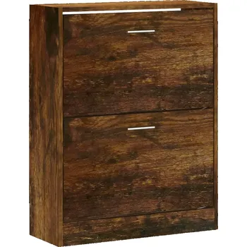 Botník Police na boty, kouřový dub, 63x24x81 cm