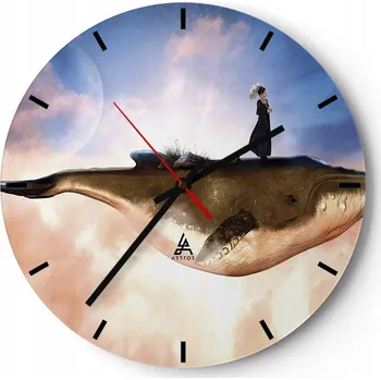 Hodiny Nástěnné hodiny do kuchyně 30x30 Abstrakce Skleněné hodiny do obýváku Tiché