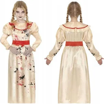 Karnevalový kostým KOSTÝM DEMONICKÁ PANENKA ZLÁ HOLČIČKA HALLOWEEN 116