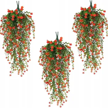 umělá květina Umělé květy břečťan závěsné větve 3ks květinová girlanda kytice