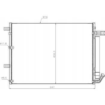Výparník klimatizace KONDENZÁTOR KLIMATIZACE CHEROKEE (KL), 13- JEEP