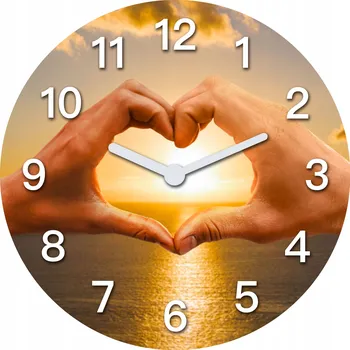 Hodiny Nástěnné hodiny velké moderní ruce západ slunce 60x60 cm