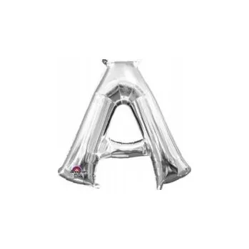 Balónek Fóliový balónek písmeno A stříbrný 33 cm