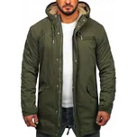 Pánská bavlněná zimní bunda parka khaki Denley EX838A_S