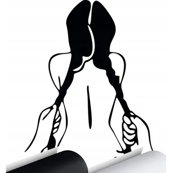 Samolepicí dekorace na vozidlo NÁLEPKA Grafika na auto Sexy žena Sexy Dívka Vlasy 15x12