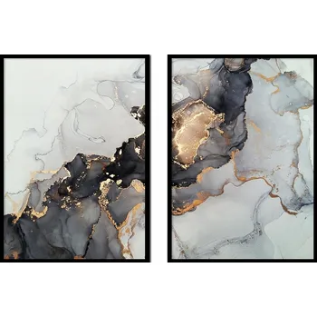 Obraz Obraz plakát v rámu 53x73cm Dyptych Mramor P1544