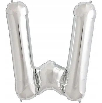 Balónek STŘÍBRNÝ BALÓNEK VE TVARU PÍSMENE 40CM STŘÍBRNÉ PÍSMENO W