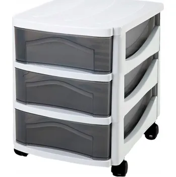 Zásuvkový kontejner PRAKTICKÁ SKŘÍŇKA REGÁL NA KOLEČKÁCH POD STŮL KONTEJNER SE ZÁSUVKAMI BM