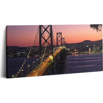 Obraz Fotoobraz Plátno na Zeď do Posilovny Most San Francisco a Západ Slunce