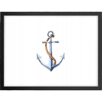 Obraz Obraz plakát v černém rámu do obýváku 40x30 kotva foto plakáty na zeď