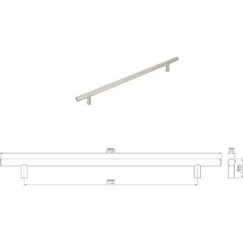Nábytkové kování Nábytková úchytka SIRO 885-368ZN21 vzhled nerezové oceli