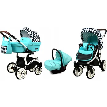 Kočárek Dětský kočárek 3v1 BabyLux Optimal: sportovní kočárek, hluboká korba a autosedačka