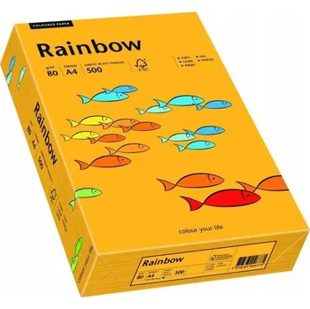 Papír pro tiskárny Kancelářský papír Rainbow A4 80g 500 listů oranžový