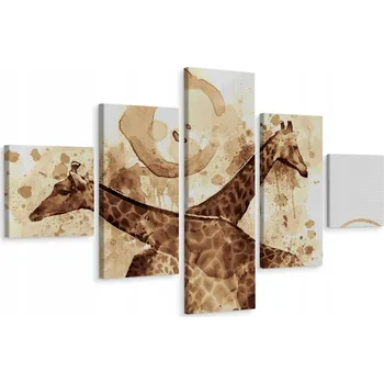 Obraz Vícedílný obraz ŽIRAFY jako malované, dekorace 200x120 cm