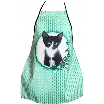 Kuchyňská zástěra KUCHYŇSKÁ ZÁSTĚRA s kočkou EVROPSKÁ KOČKA ochranná zástěrka do kuchyně koťátko