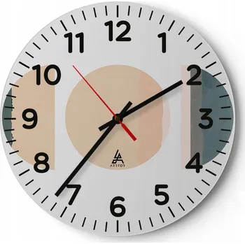 Hodiny Kuchyňské nástěnné hodiny 30x30 Abstrakce Moderní skleněné hodiny Tiché
