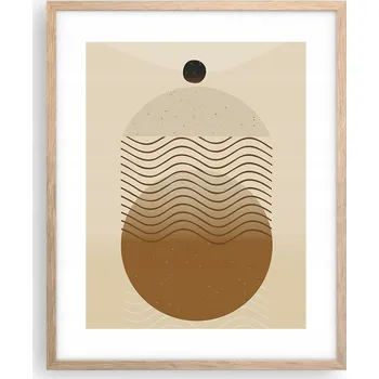 Obraz Obraz plakát na zeď v rámu světlý dub 40x50 abstrakce plakáty do obývacího pokoje