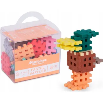 ostatní stavebnice STAVEBNICE WAFFLE MINI PASTELOVÉ MARIOINEX 35 DÍLŮ