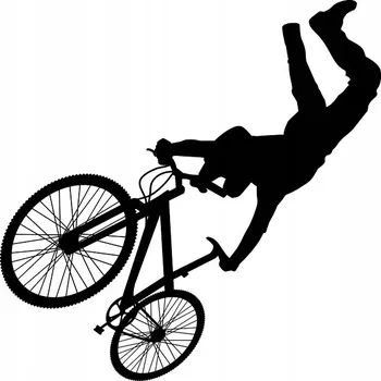 Obraz Samolepka na stěnu SPORT Cyklista Cross 70 cm