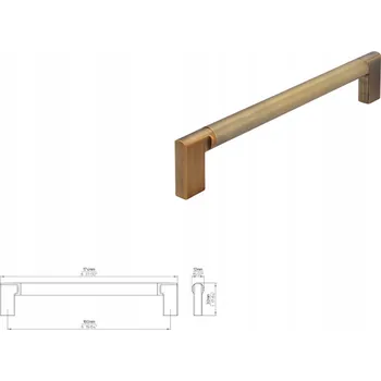 Nábytkové kování Úchytka nábytku SIRO 2565-174ZN79ZN79 Nábytková úchytka stará kartáčovaná mosaz