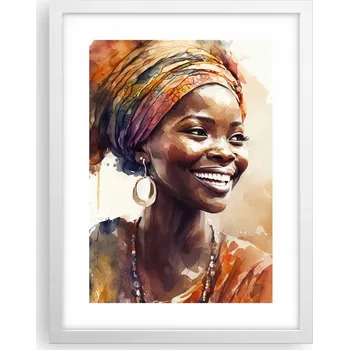 Obraz Obraz plakát v bílém rámu do obýváku 30x40 žena foto plakáty na zeď