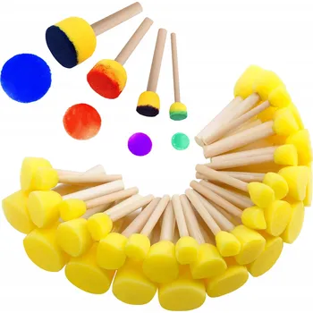 Kosmetický štětec 30x HOUBIČKOVÉ ŠTĚTCE NA MALOVÁNÍ PRO DĚTI, SADA HOUBIČKOVÝCH ŠTĚTCŮ NA KRESLENÍ