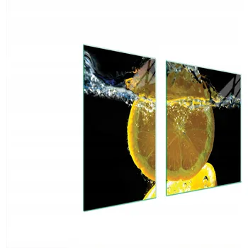 Obraz SKLENĚNÁ OCHRANNÁ DESKA NA SPORÁK 90x52 CITRON TVRZENÉ SKLO