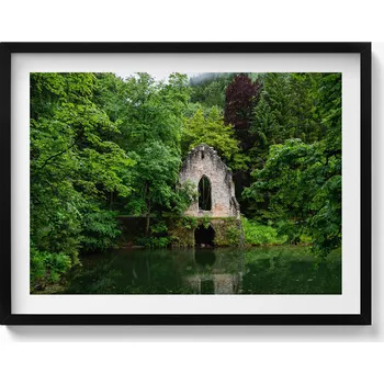 Obraz Moderní nástěnná dekorace Ruiny staré kaple Chamonix Francie 80x60 cm