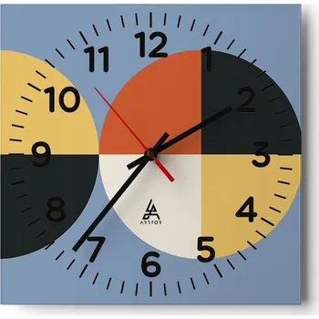 Hodiny Nástěnné hodiny do obýváku 40x40 Abstrakce Tiché hodiny Skleněné hodiny Bez hlučnosti