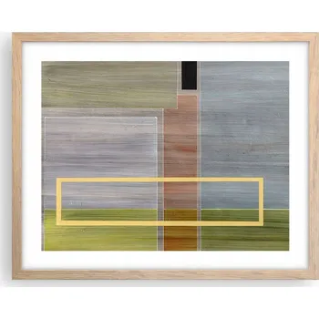 Obraz Obraz plakát na zeď v rámu světlý dub 50x40 abstrakce foto do obýváku