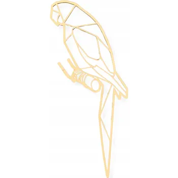 Obraz DŘEVĚNÝ PAPOUŠEK 28 CM DEKORACE OZDOBA NA ZEĎ OBRAZ