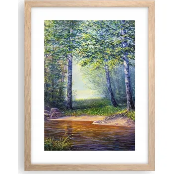 Obraz Obraz plakát v rámu světlý dub do obýváku 30x40 krajina plakáty na zeď