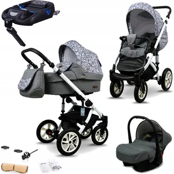 Kočárek Dětský kočárek 4v1 BabyLux Sky Lark - sporťák, hluboká korba, autosedačka, základna ISOFIX