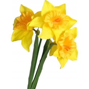 umělá květina NARCIS KVĚTINY NARCISY UMĚLÉ KVĚTY VĚTVIČKA 3 HLAVICE