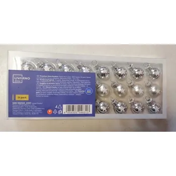 Vánoční dekorace Sada vánočních ozdob Livarno home, 24 ks