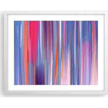 Obraz Obraz plakát v bílém rámu 50x40 – pruhy, foto plakáty do obýváku