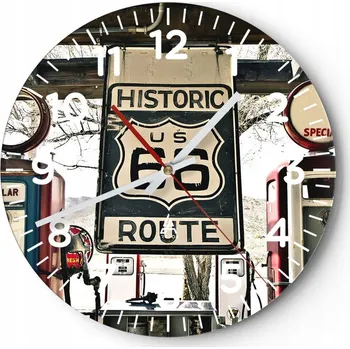 Hodiny Nástěnné hodiny do kuchyně 30x30 Vintage Skleněné hodiny do obýváku Loft Tiché