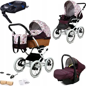 Kočárek BabyLux Dětský kočárek 4v1 Classic (hluboký, sportovní, autosedačka)